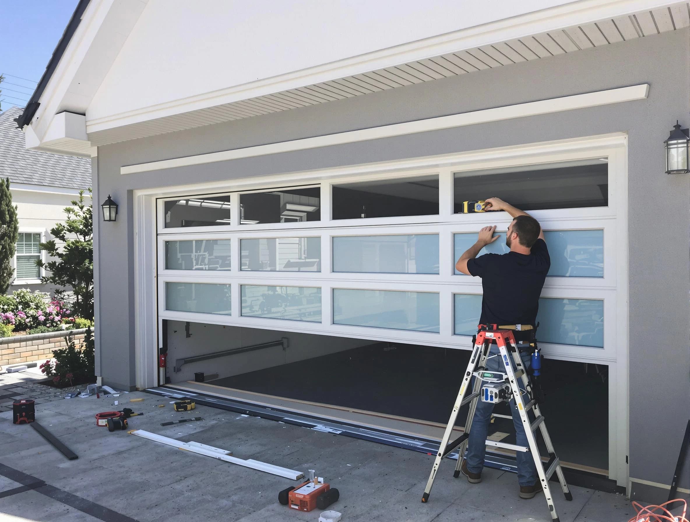 Sun City West Garage Door Repair team performing garage door replacement in Sun City West