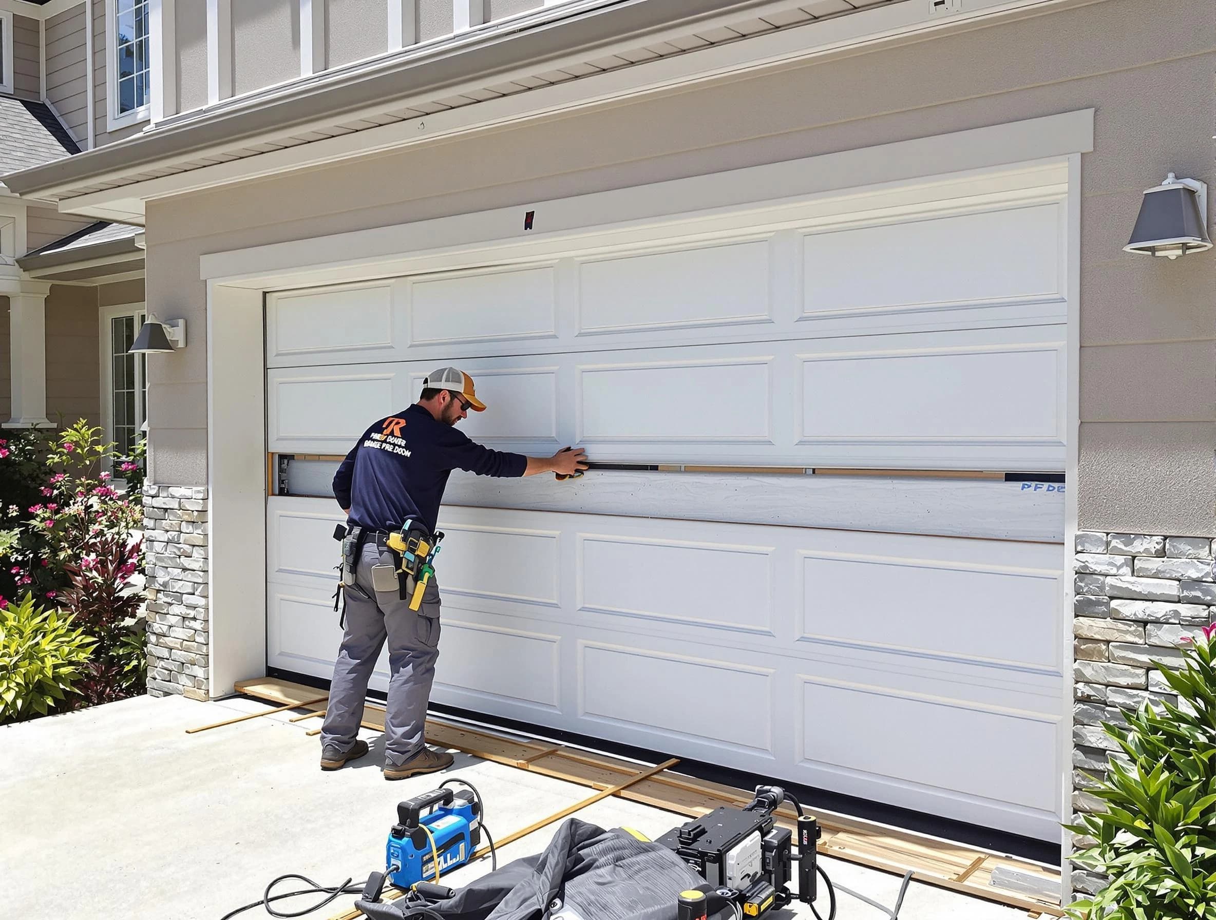 Sun City West Garage Door Repair team performing complete garage door replacement at Sun City West residence