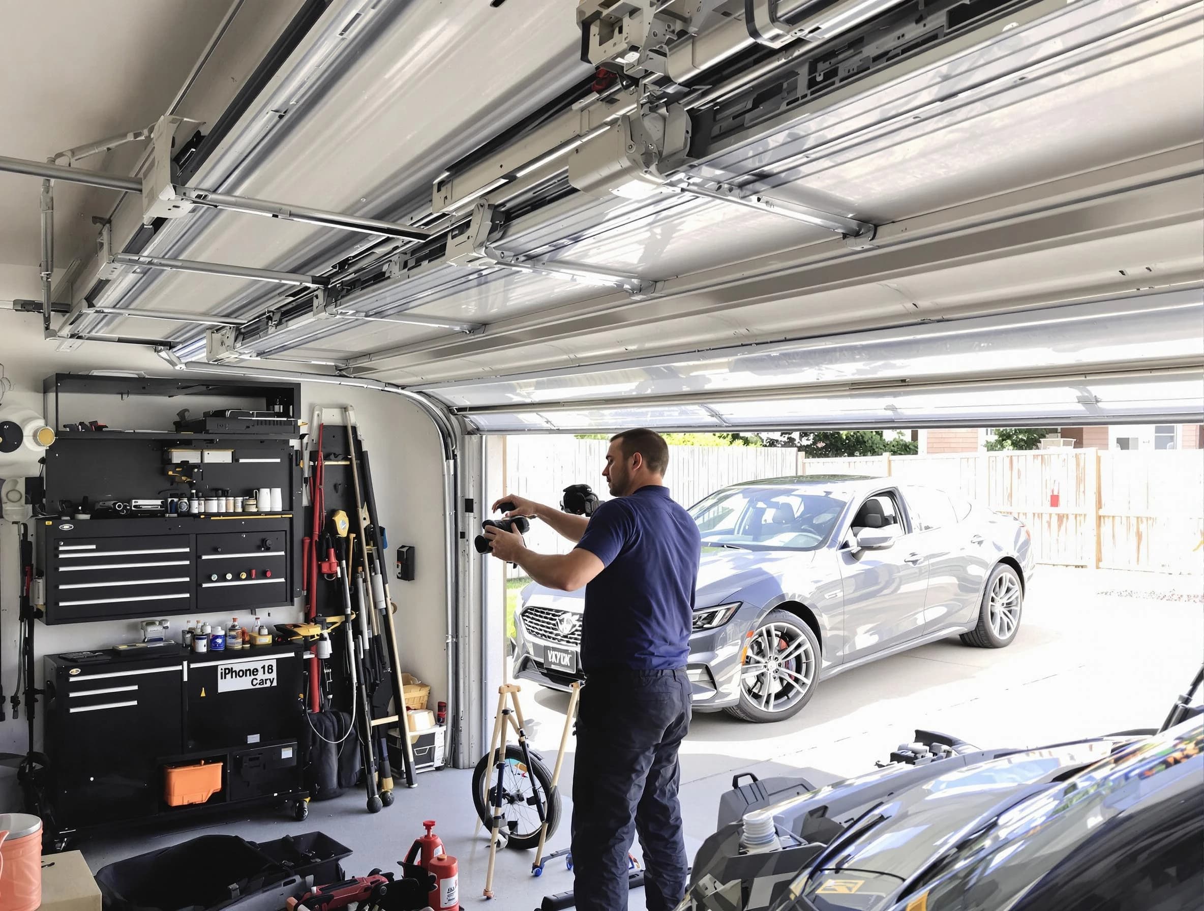 Sun City West Garage Door Repair technician fixing noisy garage door in Sun City West