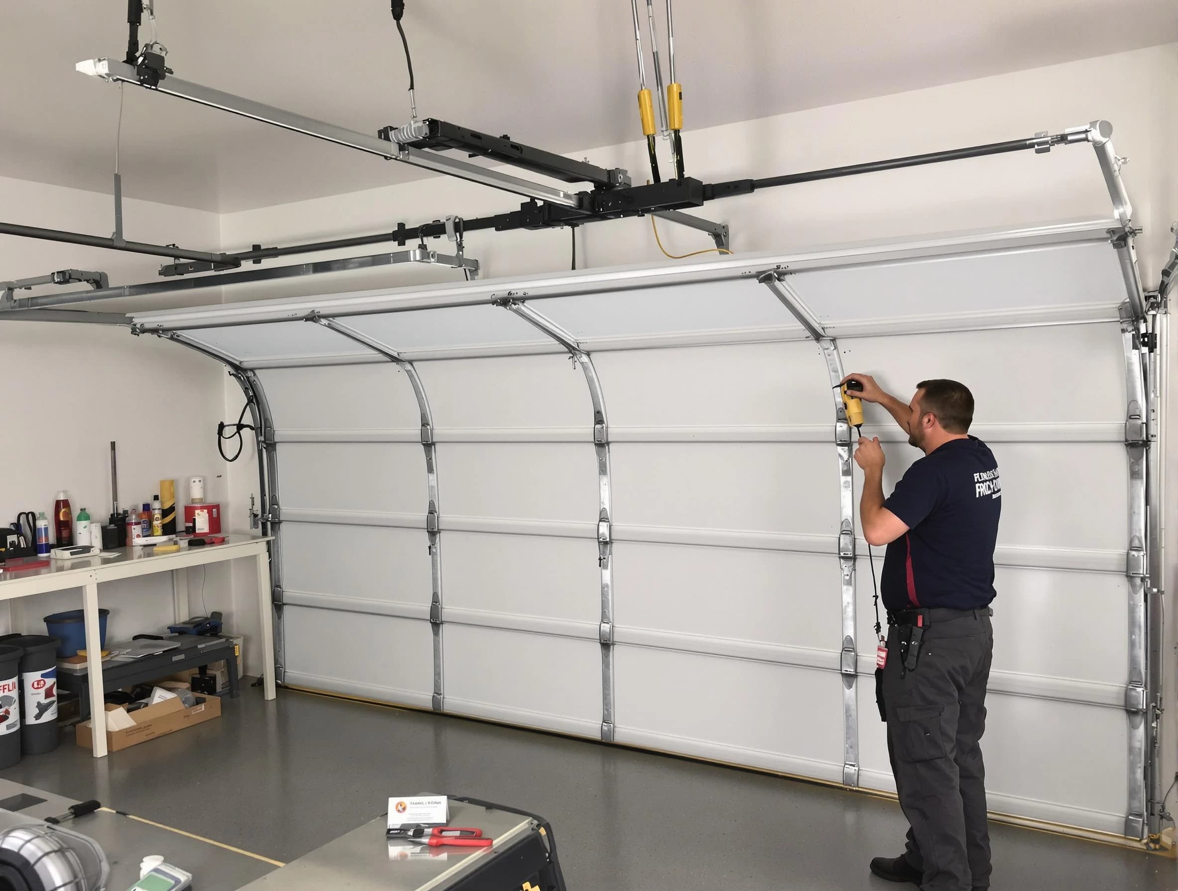 Sun City West Garage Door Repair certified technician performing overhead door system repair in Sun City West